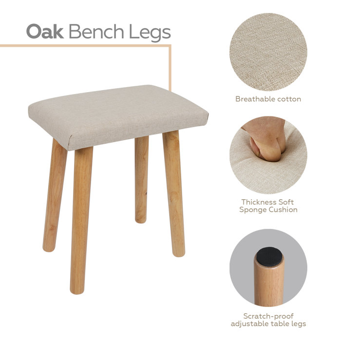 Mercury Row® Rowell Vanity Table Set with 3 Modes Adjustable Brightness